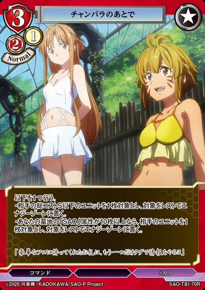 チャンバラのあとで 【SAO/TB1/70R】